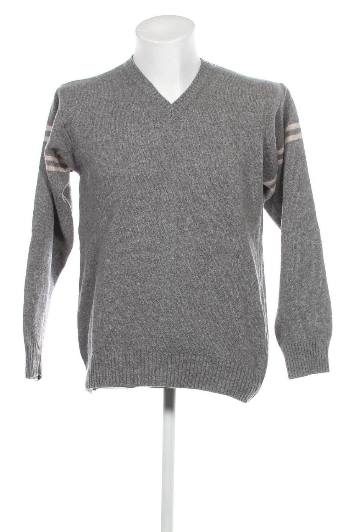 Ανδρικό πουλόβερ Jean Carriere, Μέγεθος M, Χρώμα Γκρί, Τιμή 8,07 €