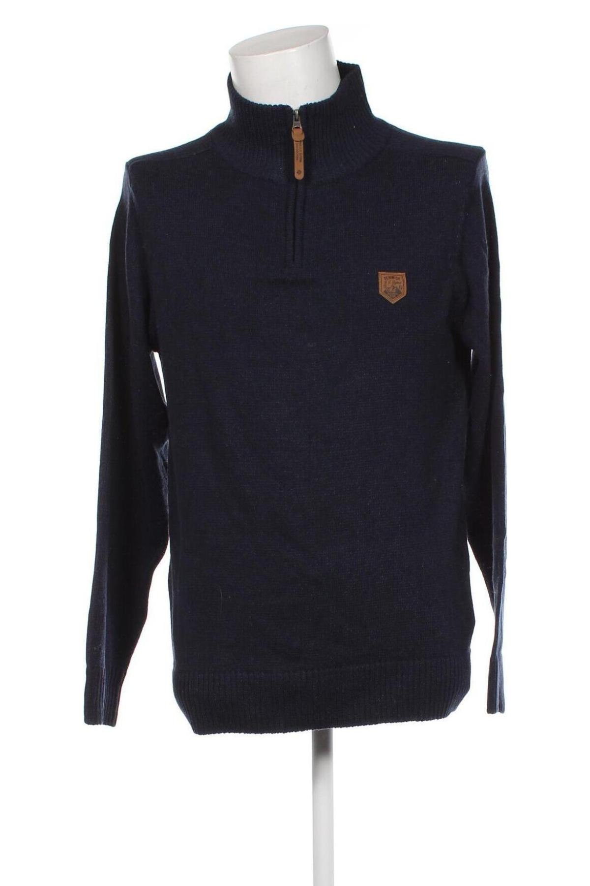 Ανδρικό πουλόβερ Jean Pascale, Μέγεθος L, Χρώμα Μπλέ, Τιμή 7,53 €