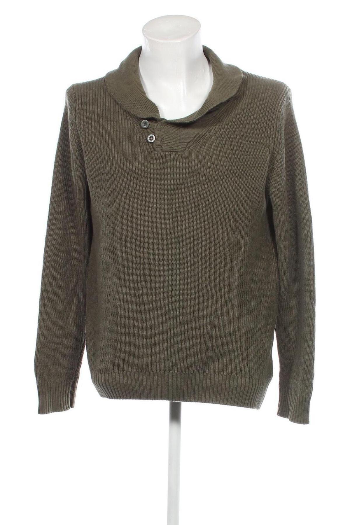 Мъжки пуловер Jean Pascale, Размер L, Цвят Зелен, Цена 13,92 лв.