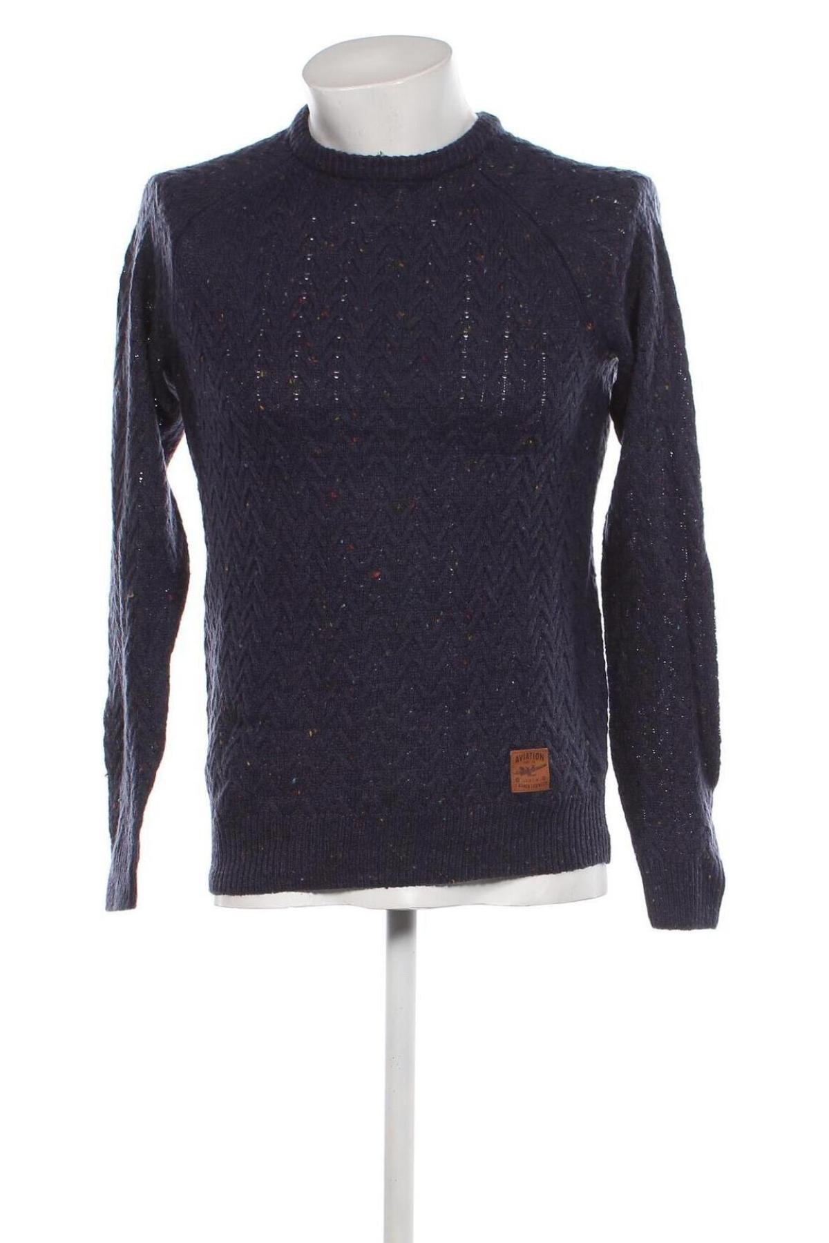 Ανδρικό πουλόβερ John Baner, Μέγεθος S, Χρώμα Μπλέ, Τιμή 7,18 €