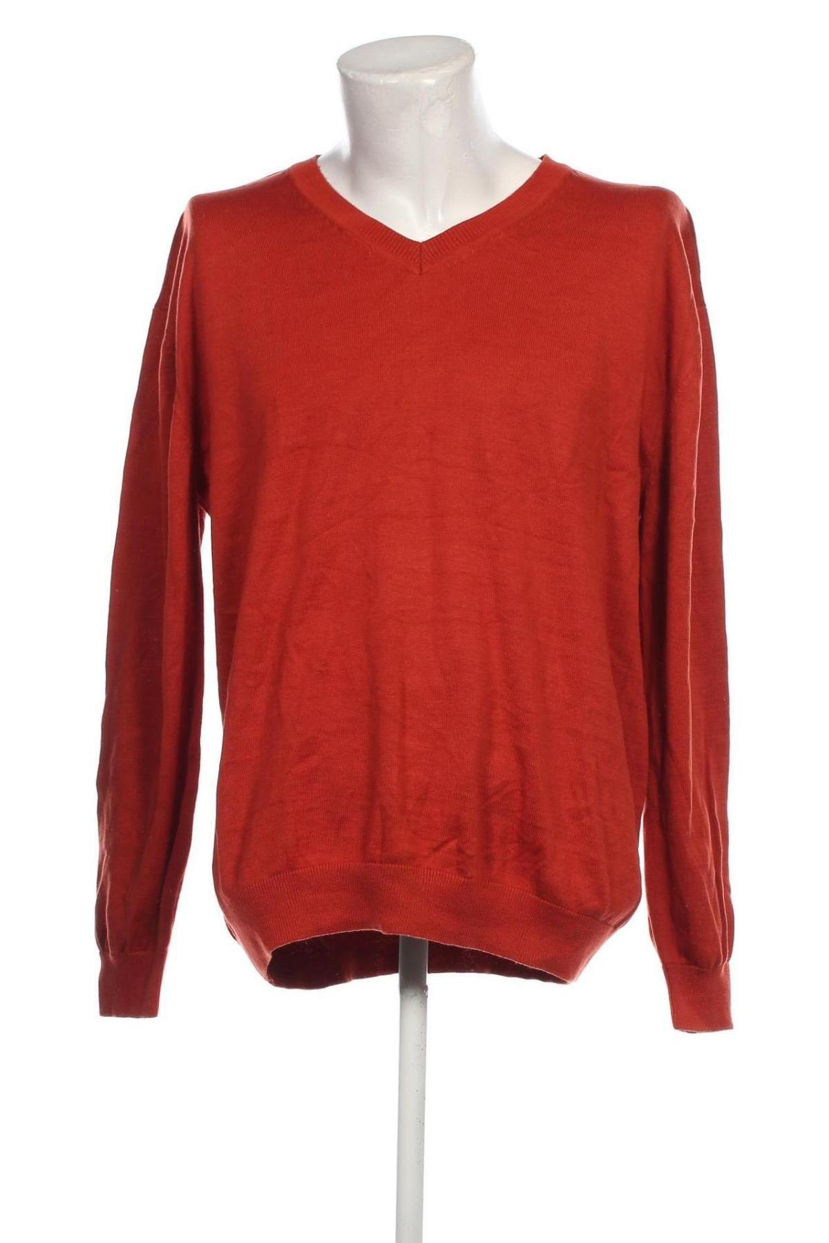 Herrenpullover John Devin, Größe XXL, Farbe Orange, Preis 7,06 €