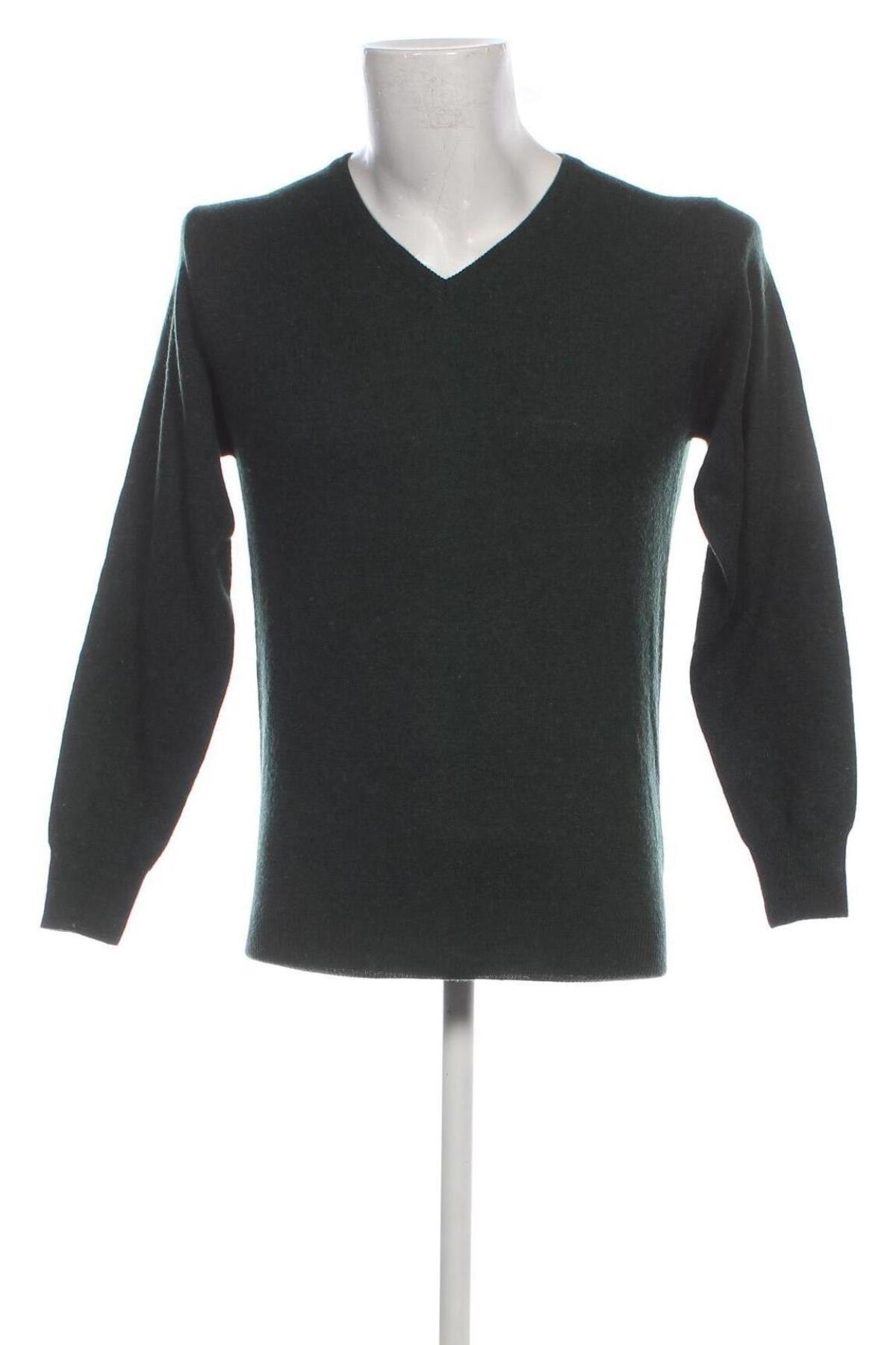 Мъжки пуловер Lambswool, Размер M, Цвят Зелен, Цена 23,92 лв.