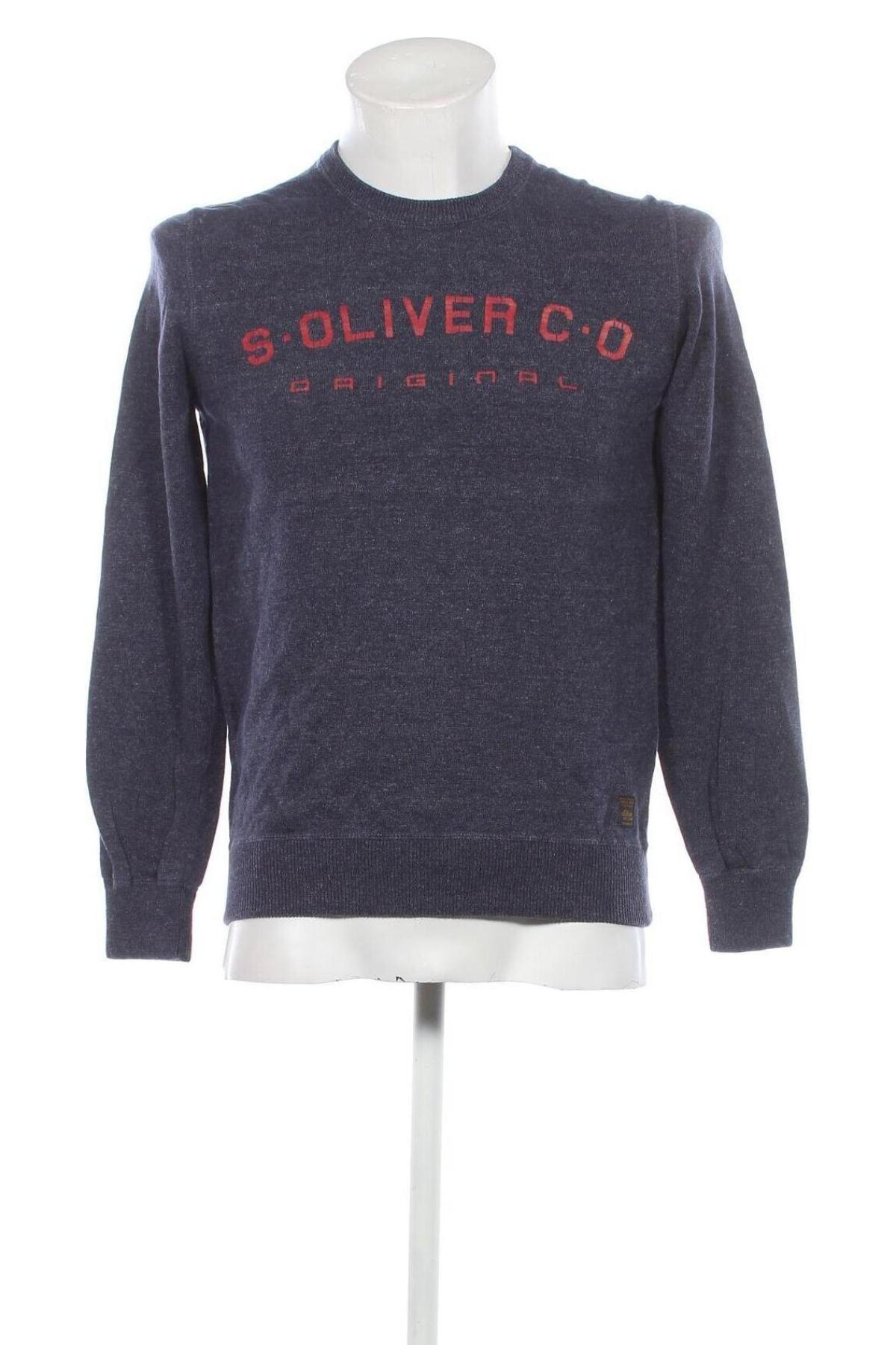 Мъжки пуловер S.Oliver, Размер M, Цвят Син, Цена 14,28 лв.