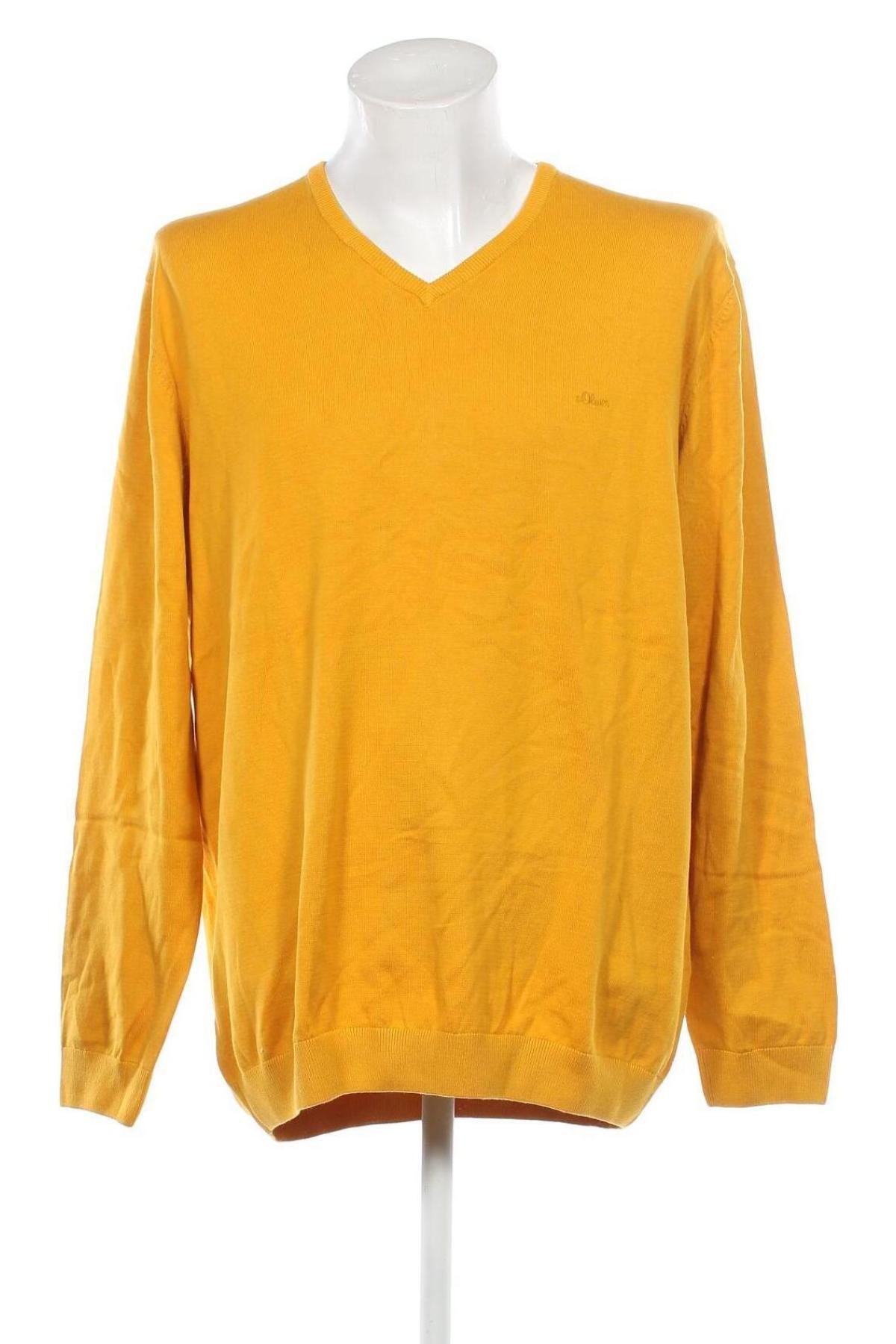 Ανδρικό πουλόβερ S.Oliver, Μέγεθος XXL, Χρώμα Κίτρινο, Τιμή 8,83 €