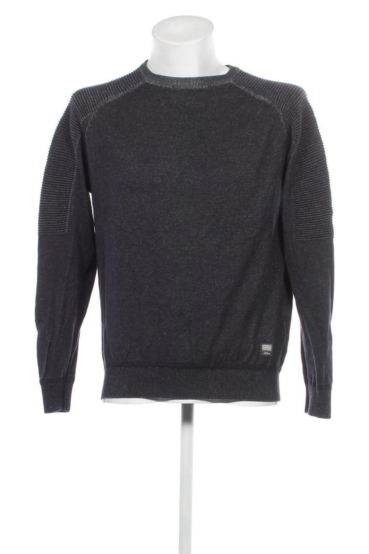 Ανδρικό πουλόβερ S.Oliver, Μέγεθος L, Χρώμα Μπλέ, Τιμή 11,36 €