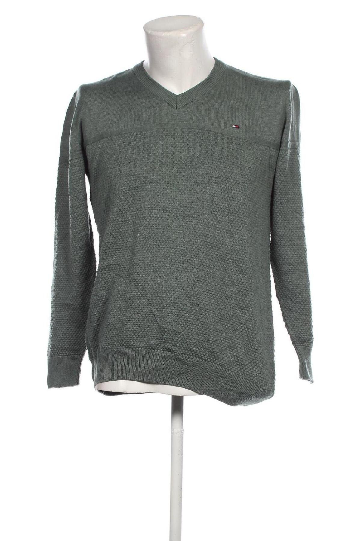Мъжки пуловер Tommy Hilfiger, Размер L, Цвят Зелен, Цена 62,40 лв.