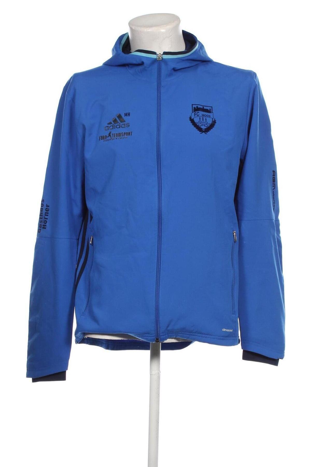 Ανδρικό μπουφάν Adidas, Μέγεθος M, Χρώμα Μπλέ, Τιμή 56,41 €