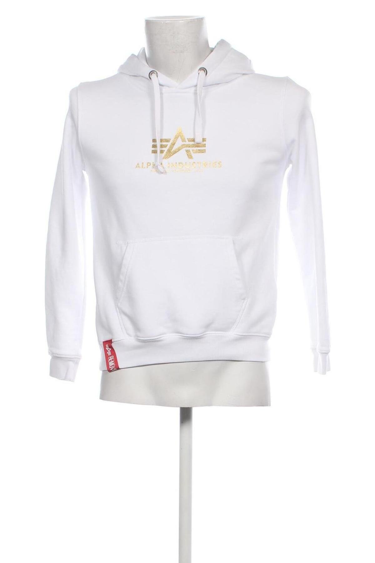 Herren Sweatshirt Alpha Industries, Größe S, Farbe Weiß, Preis € 38,27