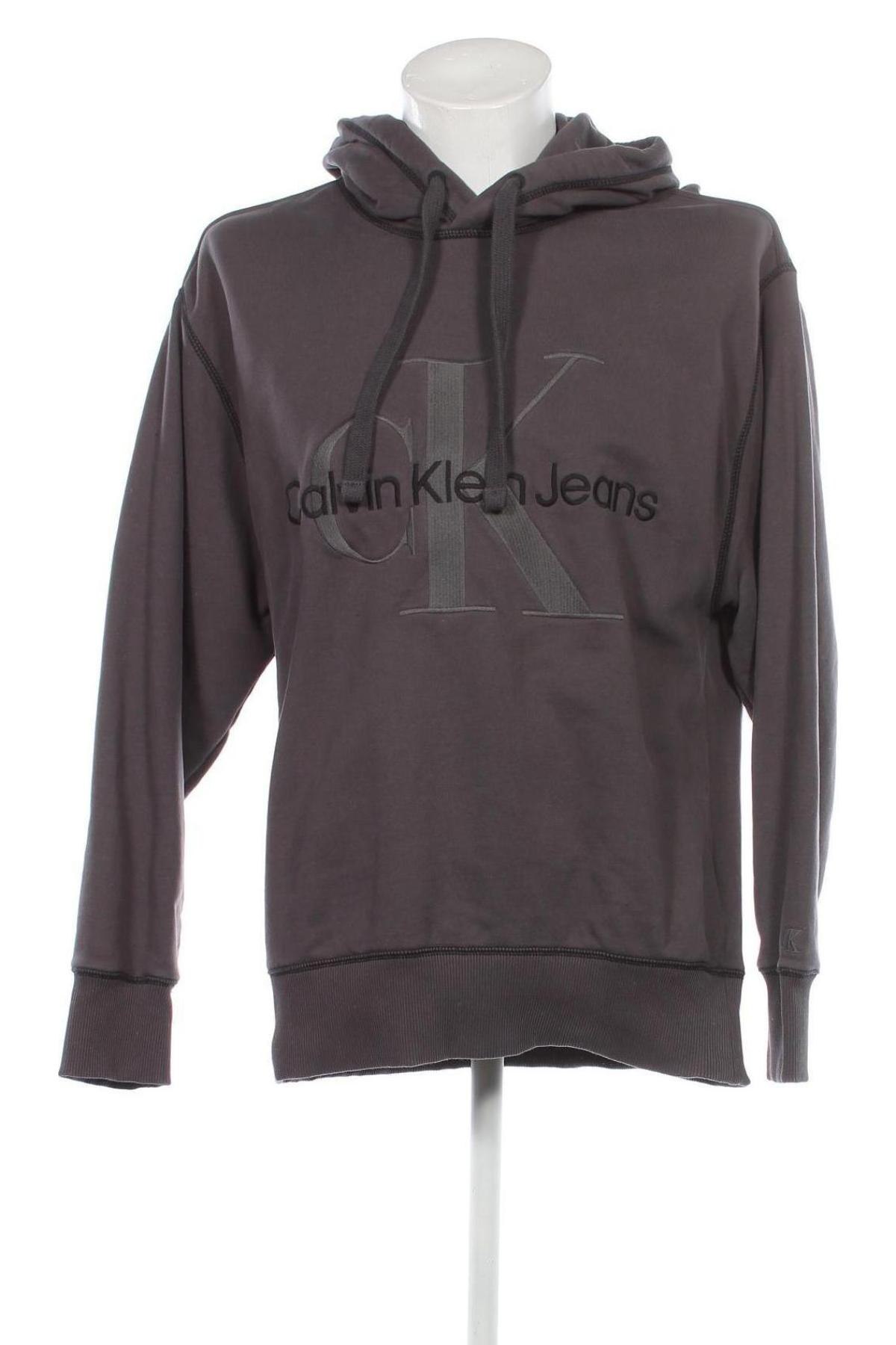 Herren Sweatshirt Calvin Klein Jeans, Größe M, Farbe Grau, Preis 72,16 €