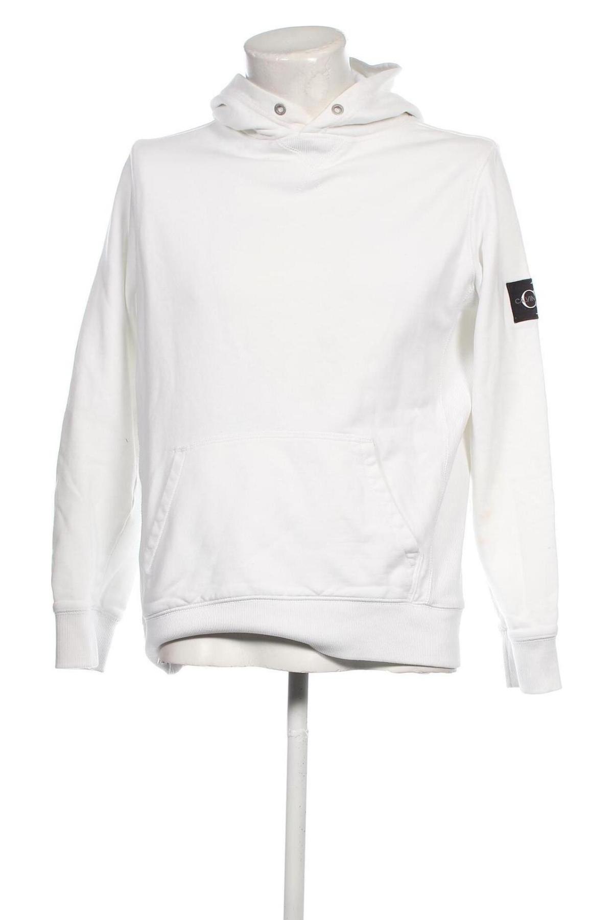 Мъжки суичър Calvin Klein Jeans, Размер L, Цвят Бял, Цена 126,00 лв.