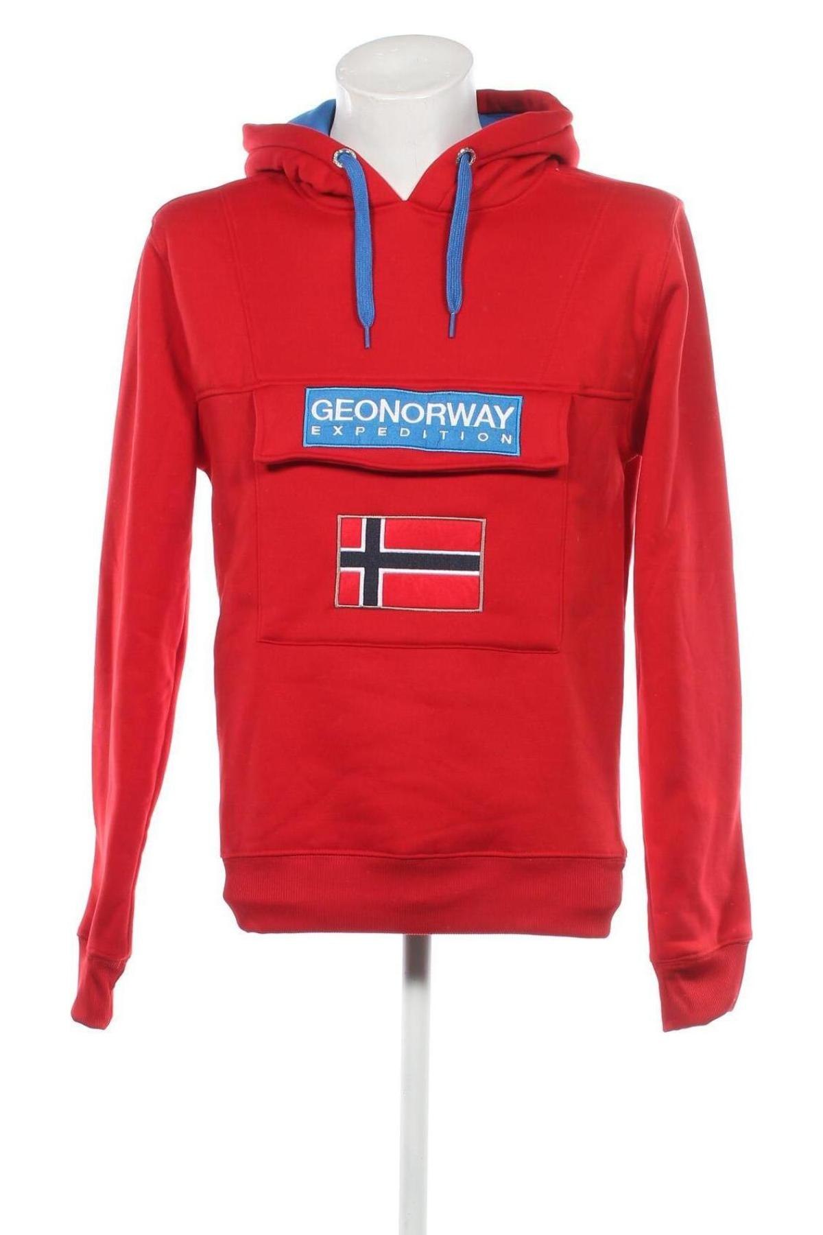 Męska bluza Geographical Norway, Rozmiar L, Kolor Czerwony, Cena 133,03 zł