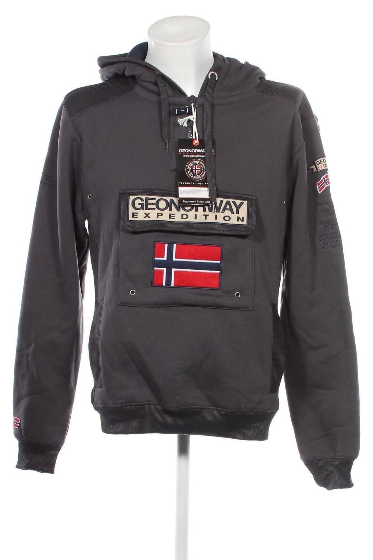 Pánska mikina  Geographical Norway, Veľkosť XL, Farba Sivá, Cena  74,69 €