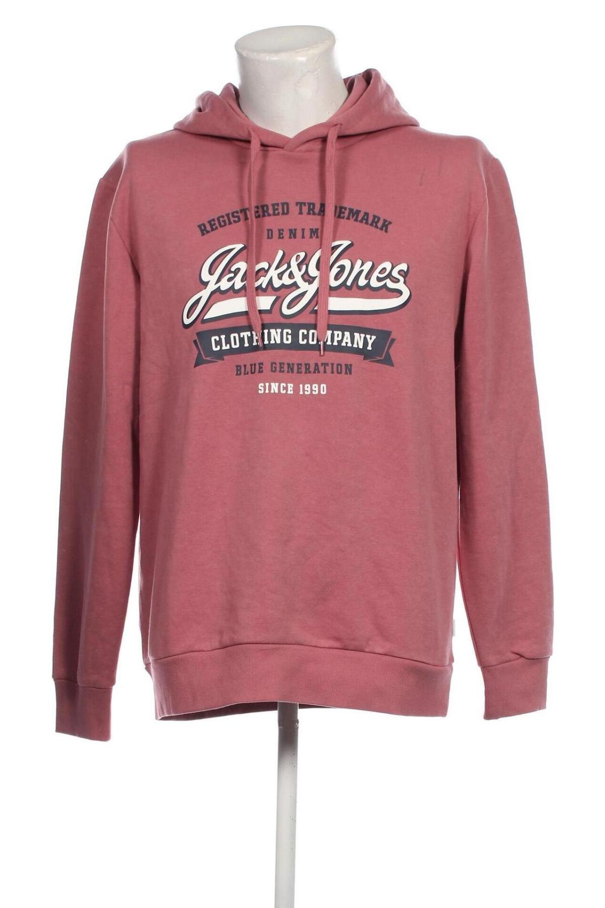 Męska bluza Jack & Jones, Rozmiar XL, Kolor Różowy, Cena 165,26 zł