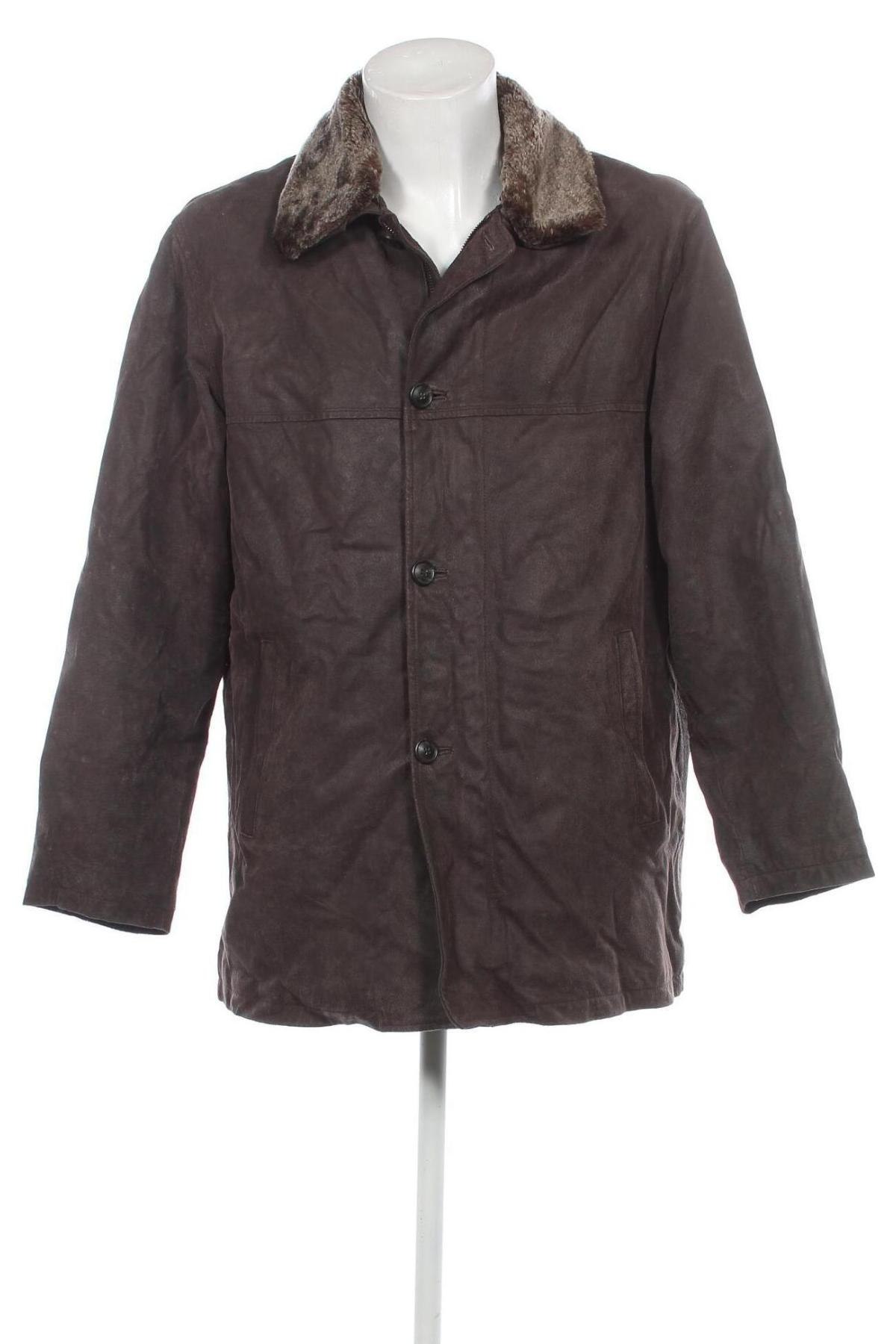 Pánska kožená bunda , Veľkosť L, Farba Hnedá, Cena  30,34 €