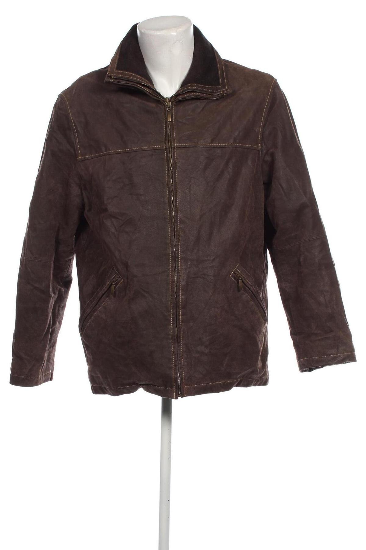 Pánska kožená bunda , Veľkosť L, Farba Hnedá, Cena  24,27 €