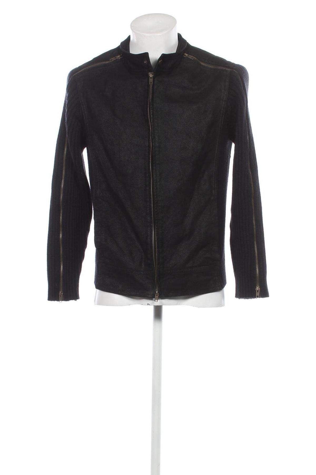 Pánska kožená bunda , Veľkosť M, Farba Čierna, Cena  54,60 €