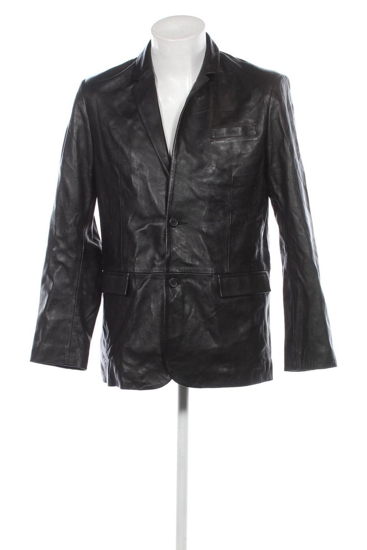 Ανδρικό δερμάτινο μπουφάν SERGE PARIENTE, Μέγεθος XL, Χρώμα Μαύρο, Τιμή 150,31 €
