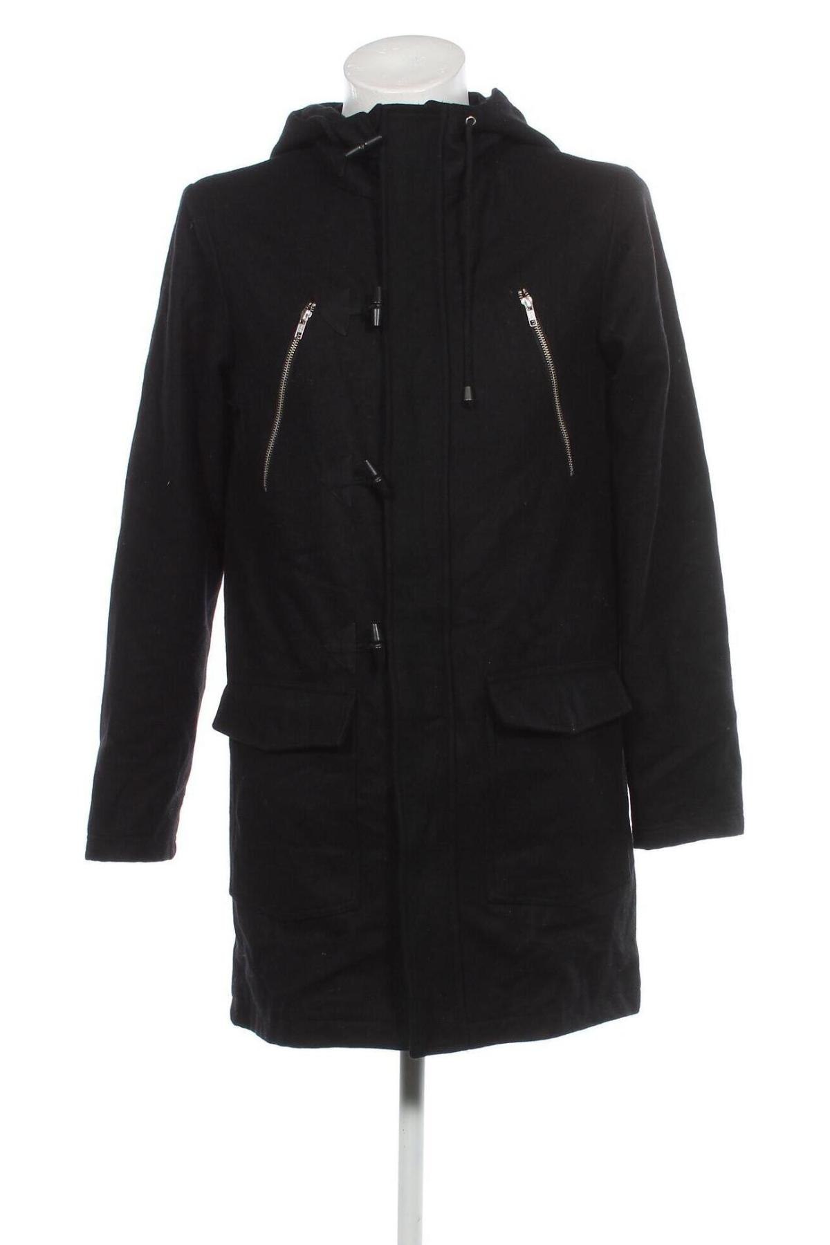 Мъжко палто, Размер M, Цвят Черен, Цена 54,57 лв.
