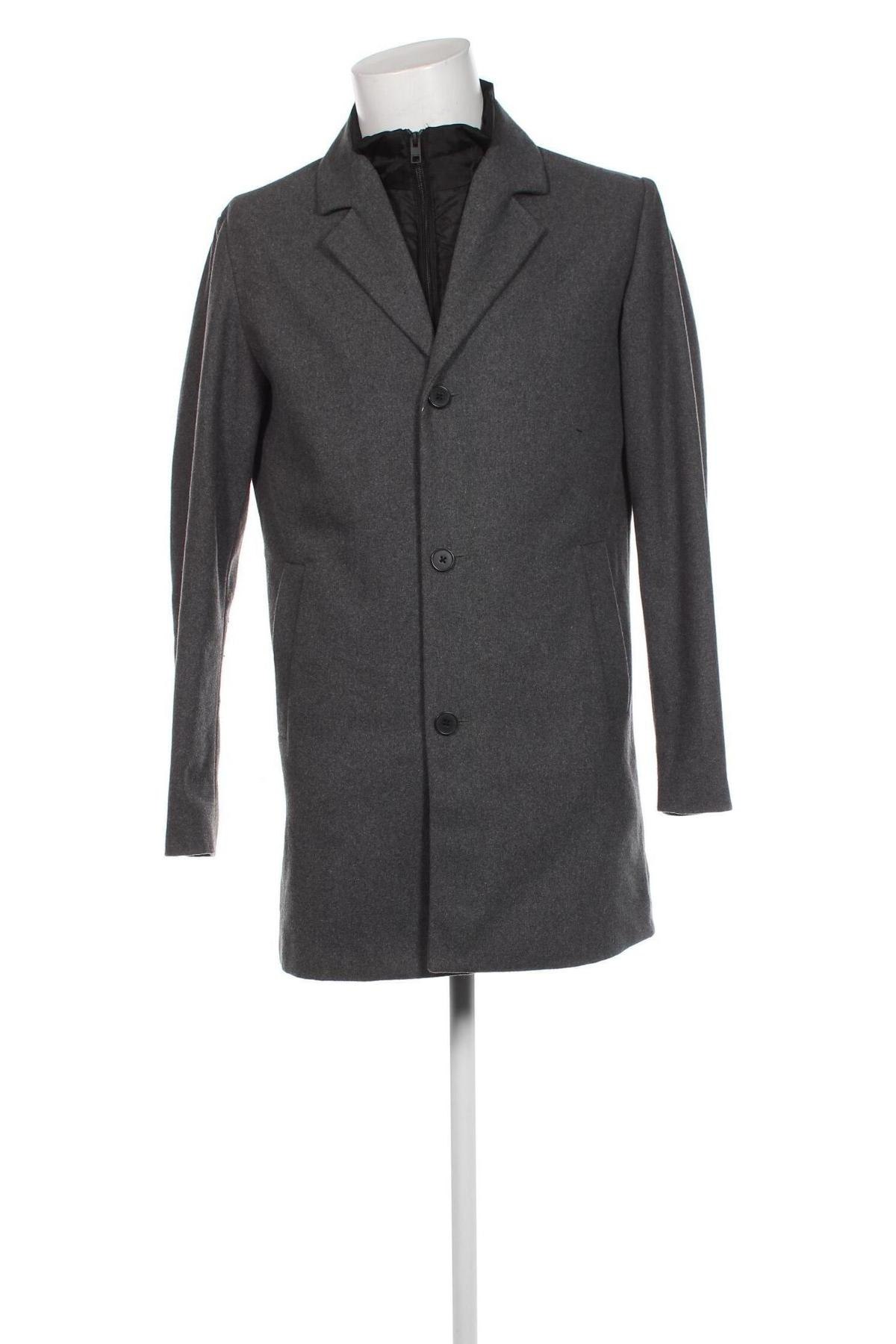 Мъжко палто Jack & Jones, Размер M, Цвят Сив, Цена 82,28 лв.