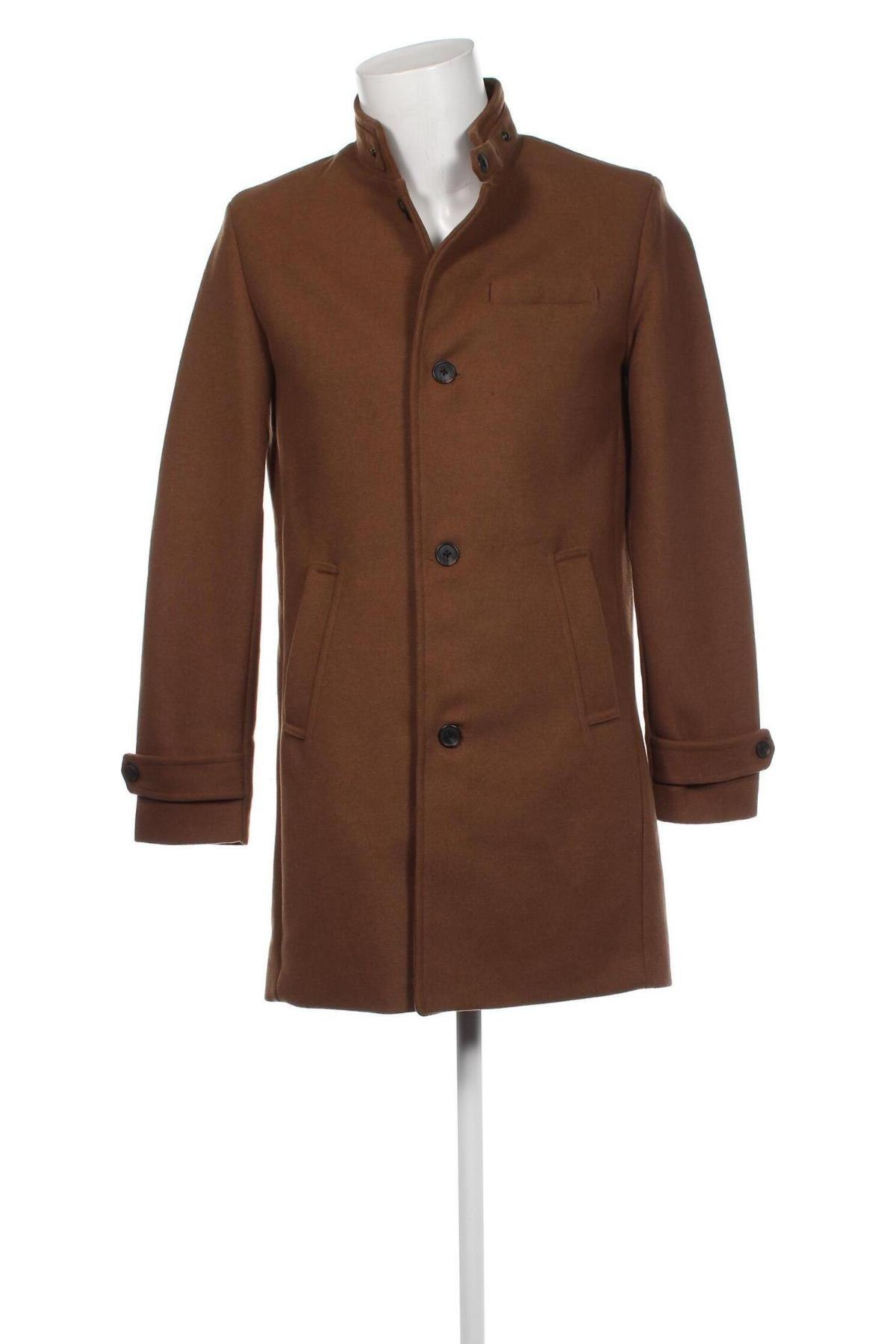 Ανδρικά παλτό Jack & Jones PREMIUM, Μέγεθος M, Χρώμα Καφέ, Τιμή 42,41 €