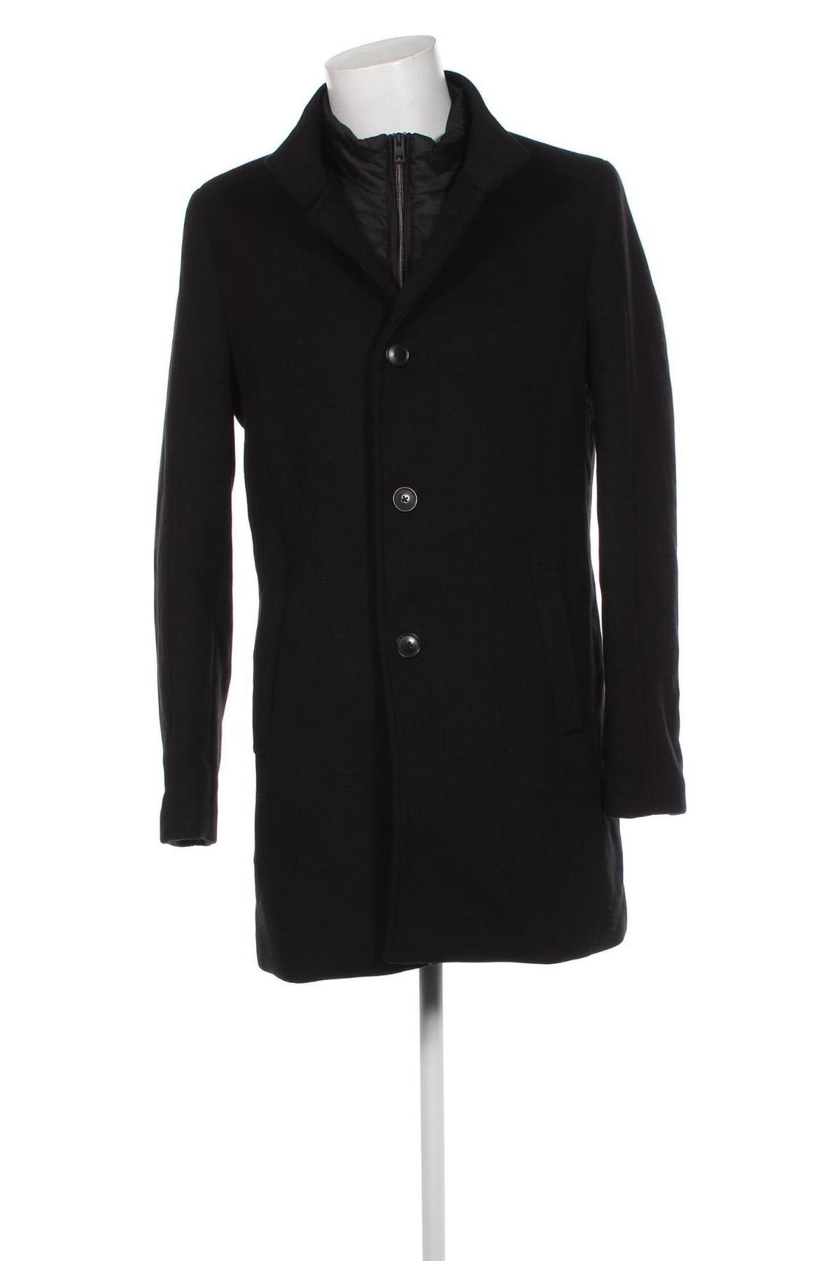 Мъжко палто S.Oliver, Размер M, Цвят Черен, Цена 178,13 лв.