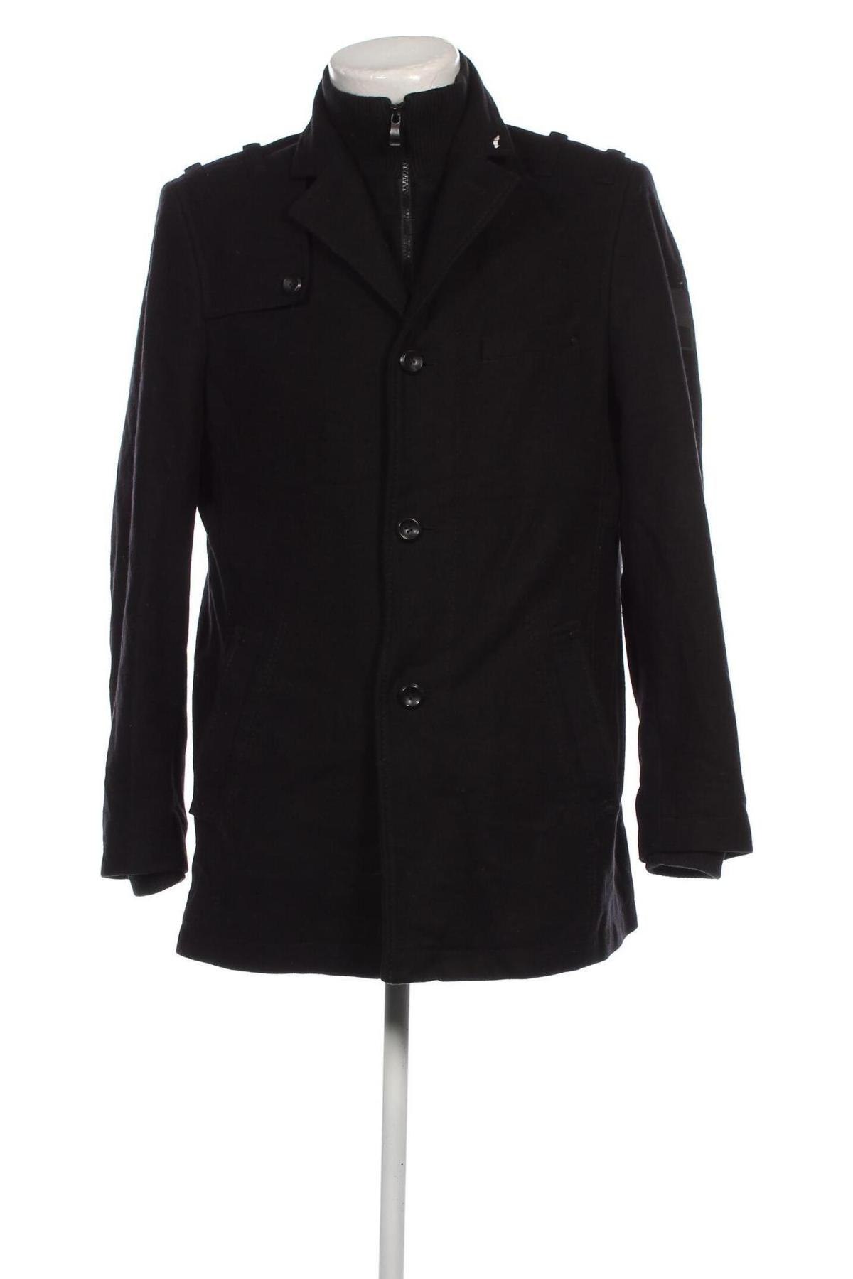 Мъжко палто S.Oliver, Размер M, Цвят Черен, Цена 51,23 лв.