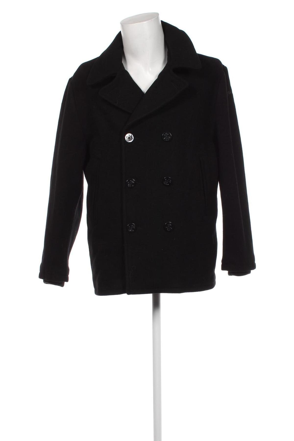 Мъжко палто Schott, Размер XL, Цвят Черен, Цена 238,05 лв.