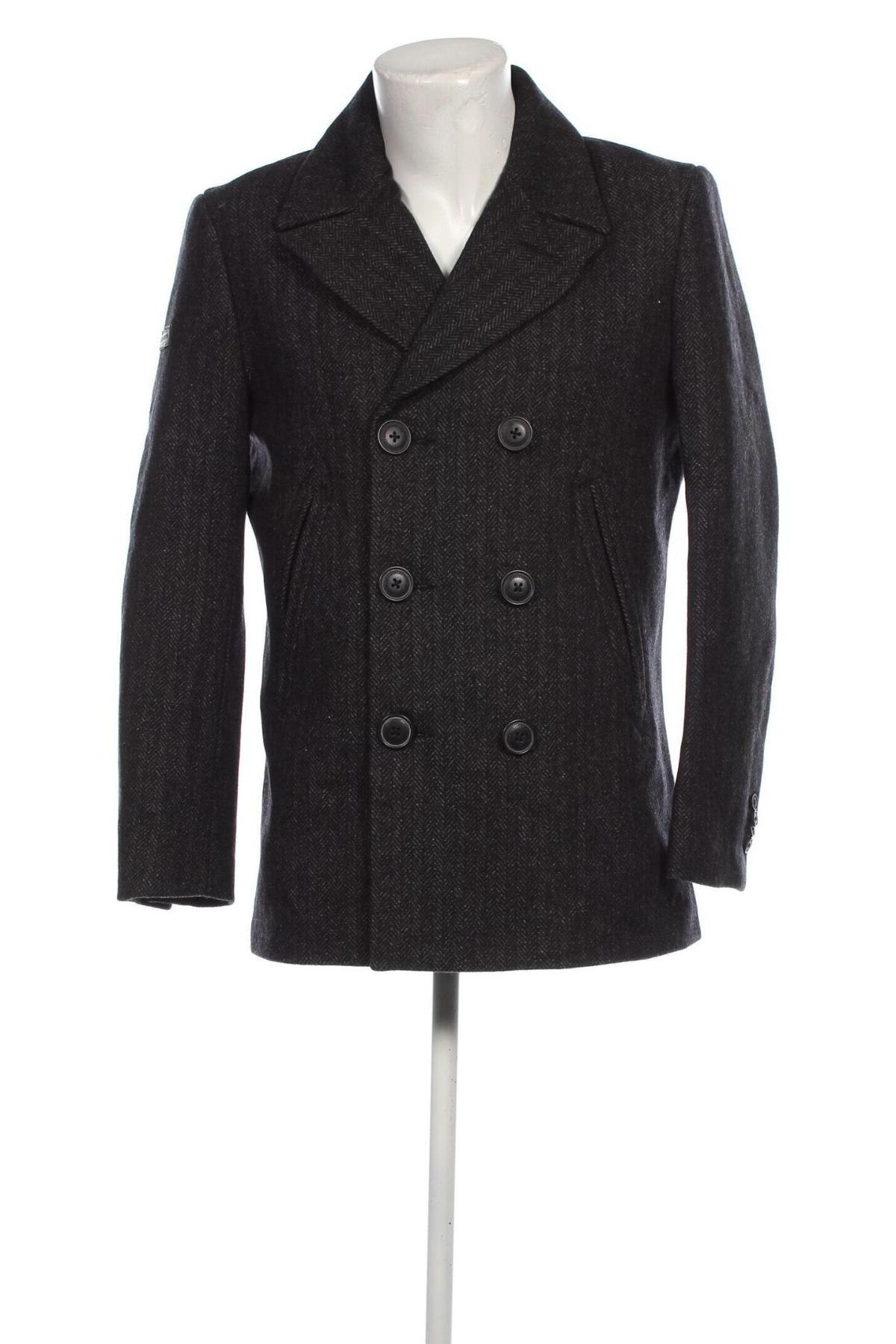 Мъжко палто Superdry, Размер L, Цвят Сив, Цена 183,60 лв.