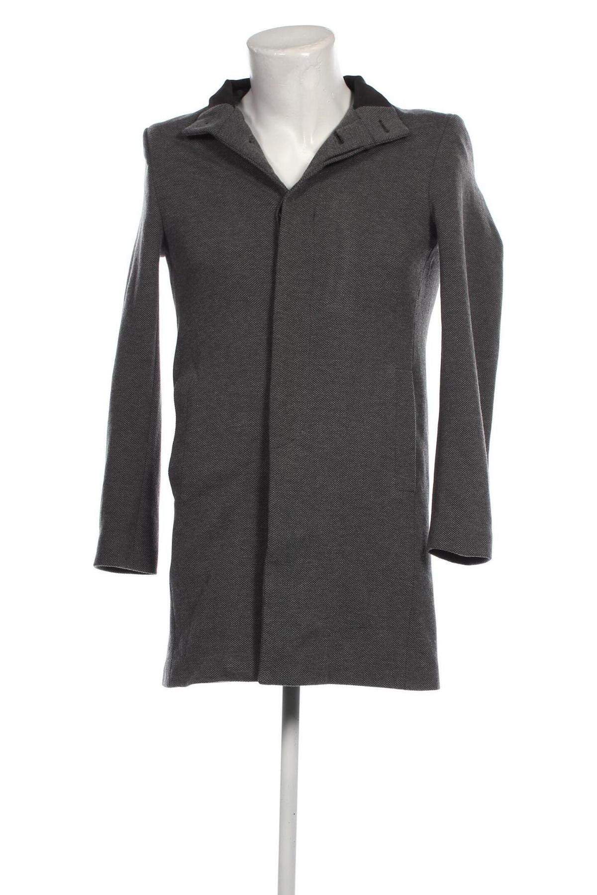 Herrenmantel Zara Man, Größe S, Farbe Grau, Preis 9,57 €