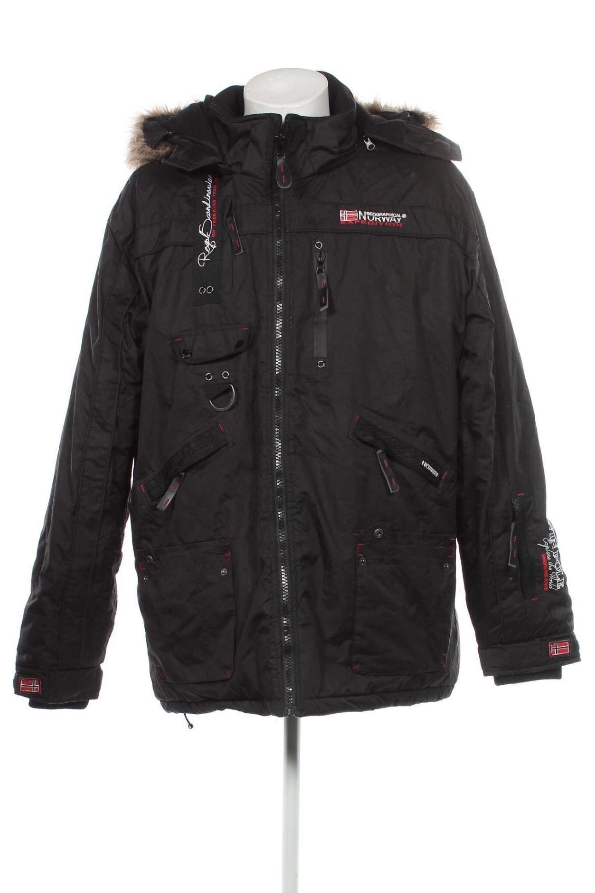 Męska kurtka Geographical Norway, Rozmiar 3XL, Kolor Czarny, Cena 483,94 zł