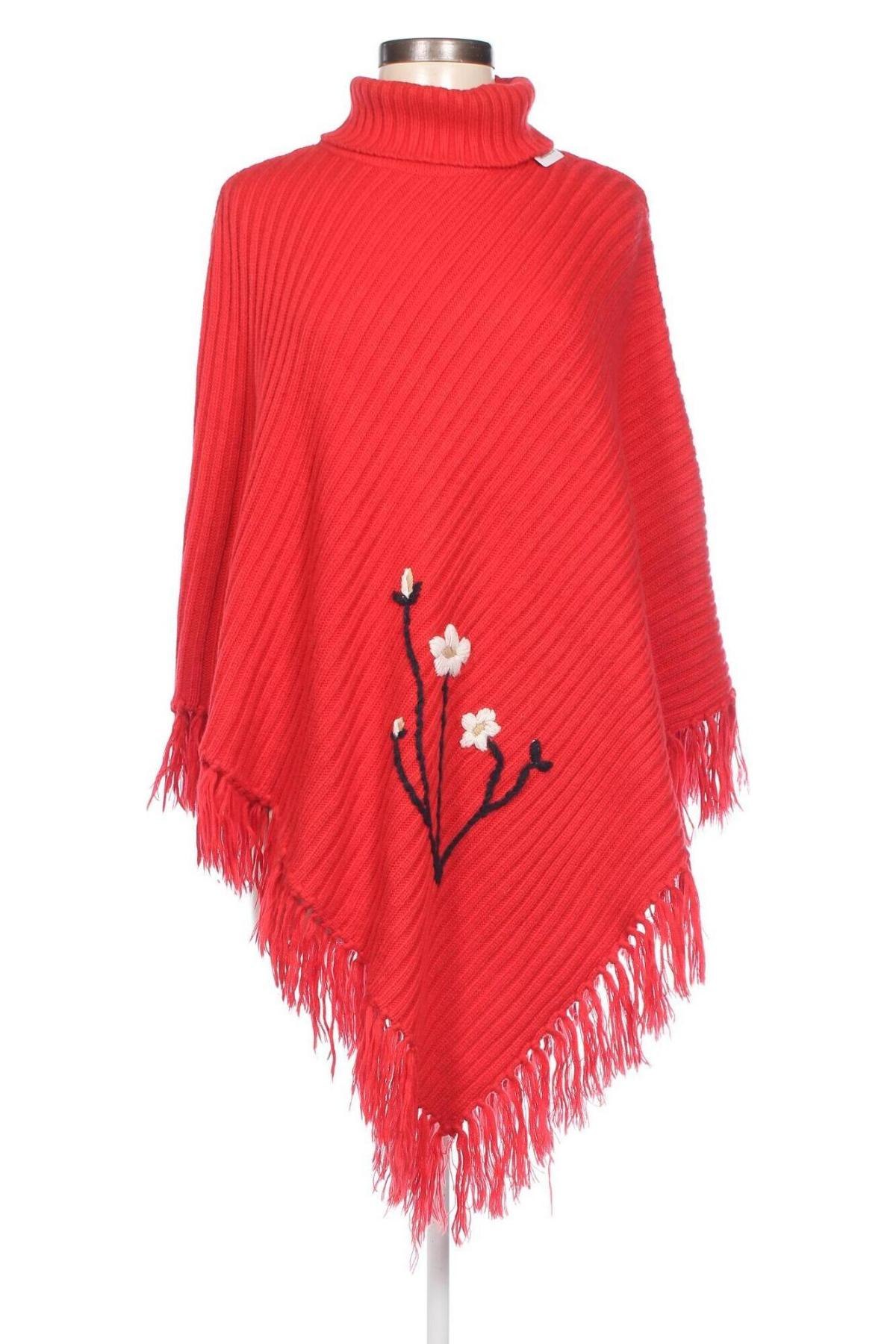 Poncho, Größe S, Farbe Rot, Preis 9,93 €