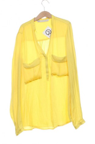 Bluzka damska Zara Trafaluc, Rozmiar XS, Kolor Żółty, Cena 88,99 zł