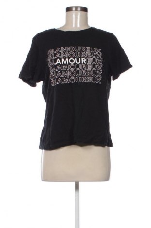 Γυναικείο t-shirt Amisu, Μέγεθος M, Χρώμα Μαύρο, Τιμή 9,07 €
