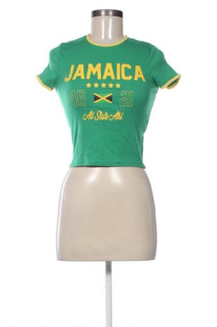 Damski T-shirt Bershka, Rozmiar M, Kolor Zielony, Cena 35,93 zł