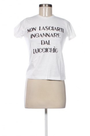 Damski T-shirt Elisabetta Franchi, Rozmiar M, Kolor Biały, Cena 417,99 zł