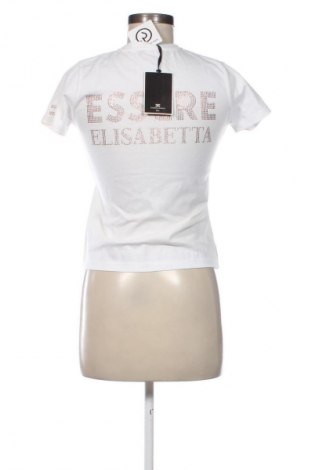 Damski T-shirt Elisabetta Franchi, Rozmiar M, Kolor Biały, Cena 417,99 zł