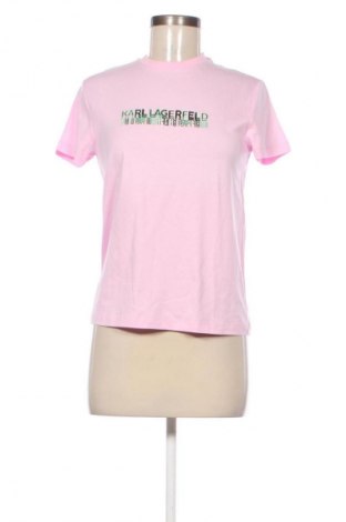 Damski T-shirt Karl Lagerfeld, Rozmiar S, Kolor Różowy, Cena 417,99 zł