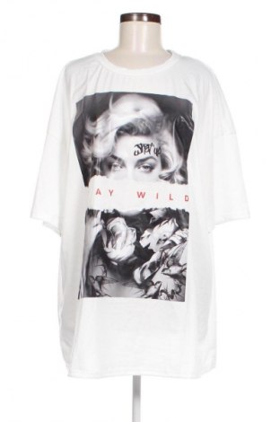 Damen T-Shirt SHEIN, Größe 4XL, Farbe Weiß, Preis 8,62 €