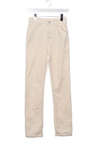 Pantaloni de velvet de femei Massimo Dutti, Mărime XS, Culoare Ecru, Preț 129,99 Lei