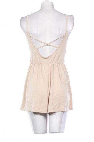 Salopetă scurtă de damă Bershka, Mărime M, Culoare Bej, Preț 127,99 Lei