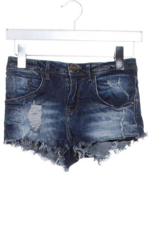 Pantaloni scurți de femei Bershka, Mărime XS, Culoare Albastru, Preț 87,09 Lei