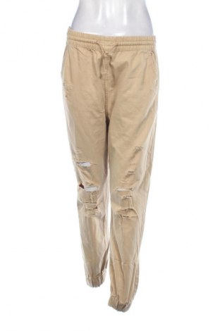 Damenhose Bershka, Größe M, Farbe Beige, Preis 11,16 €