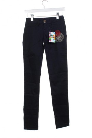 Damskie spodnie Desigual, Rozmiar XXS, Kolor Niebieski, Cena 329,73 zł