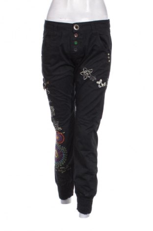 Damskie spodnie Desigual, Rozmiar XL, Kolor Czarny, Cena 203,99 zł