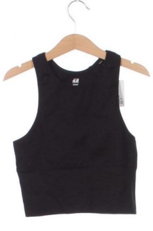 Damski sportowy top H&M, Rozmiar XS, Kolor Czarny, Cena 49,99 zł