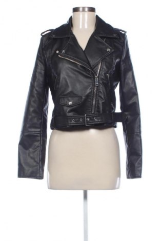 Női bőrdzseki Pull&Bear, Méret L, Szín Fekete, Ár 12 277 Ft