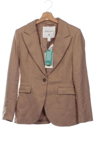 Sacou de femei H&M x Giuliva Heritage, Mărime XS, Culoare Maro, Preț 194,79 Lei