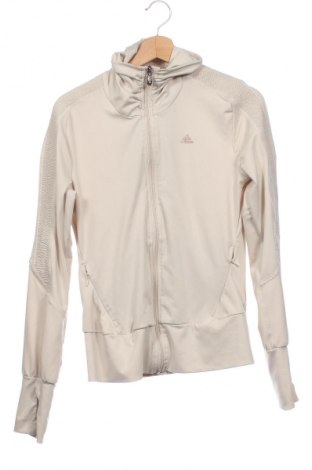 Дамско спортно горнище Adidas, Размер XS, Цвят Бежов, Цена 48,00 лв.