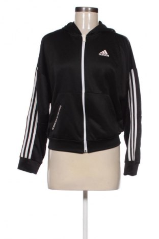 Γυναικεία αθλητική ζακέτα Adidas, Μέγεθος S, Χρώμα Μαύρο, Τιμή 25,37 €