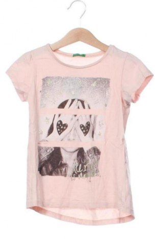 Dziecięcy T-shirt United Colors Of Benetton, Rozmiar 5-6y/ 116-122 cm, Kolor Różowy, Cena 23,99 zł